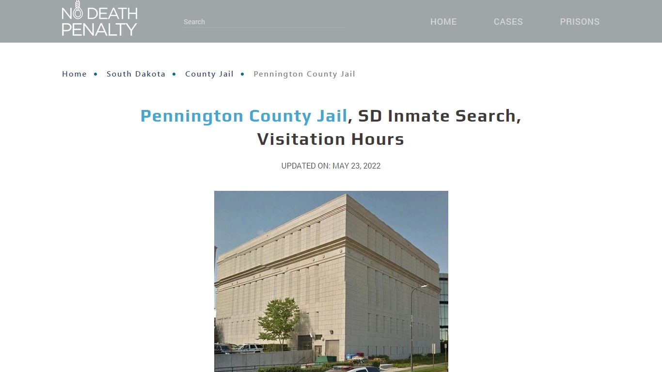 Pennington County Jail, SD Inmate Search, Visitation Hours